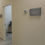 Doctor's office hallway, view of consulting rooms